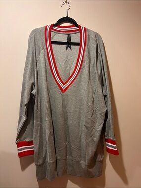 Melissa McCarthy seven7 Plus Size 3x Athletic V-Neck Sweatshirt Boyfriend Relax
